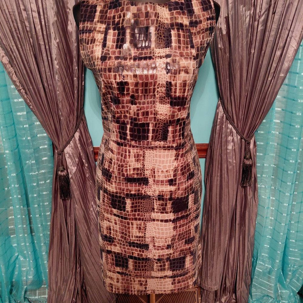 Selene Sport Brown and Tan Mini Dress